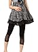 Liang Rou Maternity Elastane Adjust Waistband Cropped Leggings Lace Trim Color Black