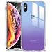 Produktbild ESR Hülle für iPhone XS/X - Hartglas Handyhülle mit Weichem TPU Rahmen - Handy Schutzhülle für iPhone XS/X (5,8 Zoll) - Violett/Blau