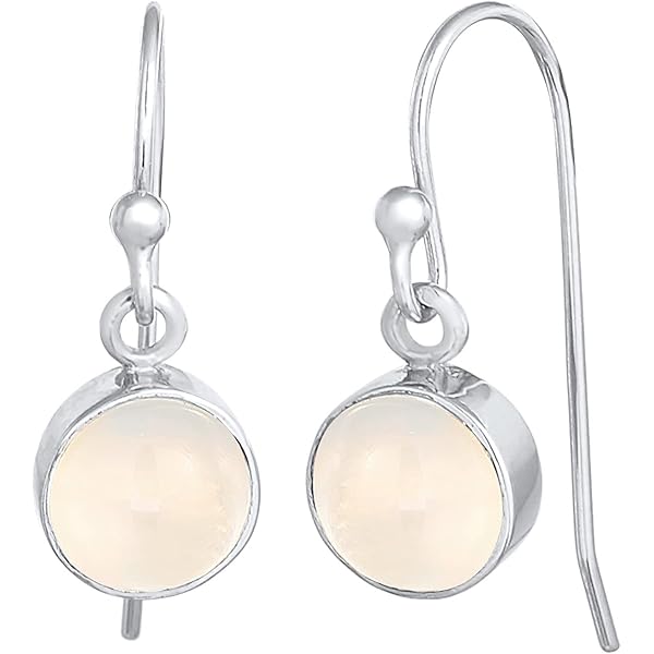 Orecchini E Collana Sole E Luna In Argento Antico - Set Gioielli Vintage Con Pietra Di Luna Per Donna - Foto 4