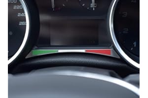 AUTOCOVR Cubierta De Acero para Alfa_Romeo GIULIETTA - 1 Pieza Placa Bandera Italiana Metal Inox Cepillado Interior Decoración Personalizados Hechos a Medida Tuning