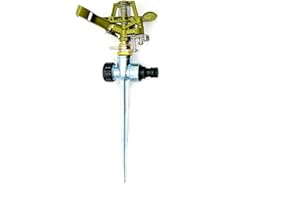 JZK Arroseur à impulsion à impulsion en alliage de zinc rotatif à 360 degrés pour jardin, pelouse, arroseur de pelouse, pulvérisateur d'irrigation