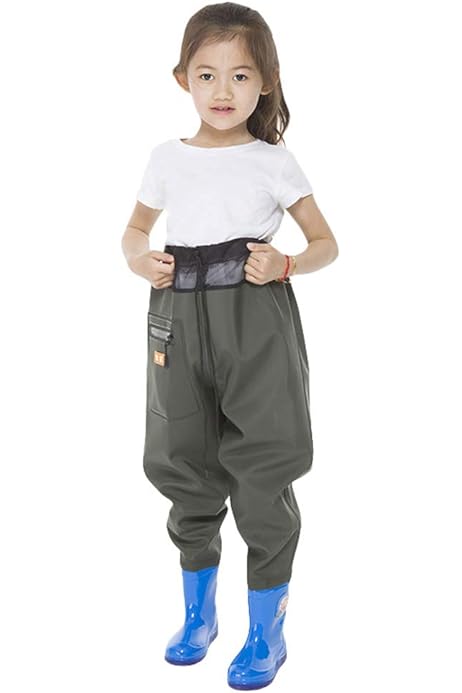 Pantalon De Pluie PVC Enfant Avec Bottes Intégrées - Multi, Imperméable