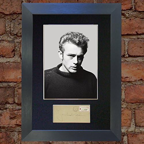 JAMES DEAN Mounted Signed Photo Reproduction Autograph Print A4 615 (Black frame)