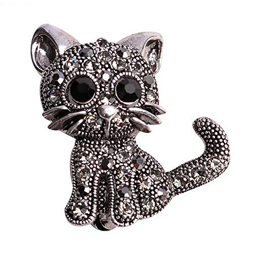 MA87 Restoring Ancient Ways Cat Cat Brooch Pin Couple Memorial Jewelry Love Gifts
