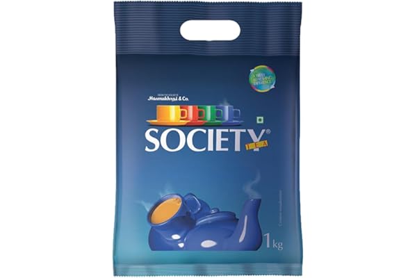 Society Leaf Tea 1kg Pouch Pack of 1 Special blend from Finest tea gardens of Assam Robust Flavour Strong blend Refreshing All Natural Ingredients No preservatives