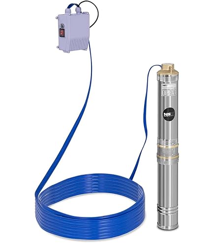 Pompa Sommergibile 12V 160W – Portata Max 6000 L/h, Pressione Max 9 M, Acciaio Inox, Per Laghetti, Acquacoltura, Irrigazione, Immersione Fino A 8 M