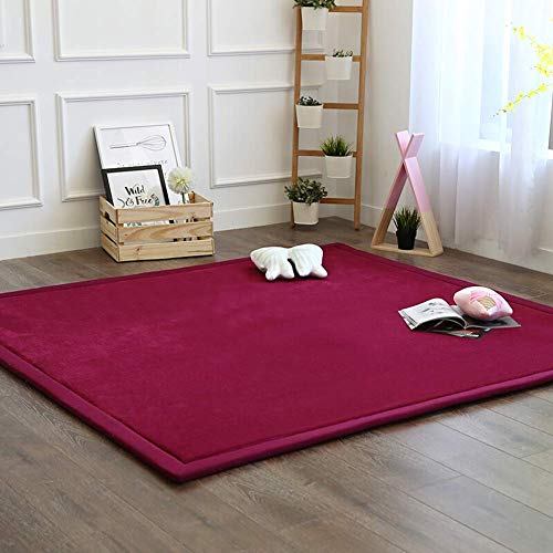 Preisvergleich Produktbild Aishankra Verdicken Weich Kinder Krabbeln Rutschfeste Tatami Teppich Startseite Weiche Teppiche Schwammmatte Spieldecke,J,3'3''X6'6'' / 100X200CM