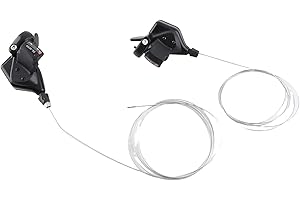 DIOCHE Shimano 9 Speed Shifter Shimano 8 Speed Shifter Metal Black 1 Pair Triple Speed Bicycle Gear Shift Derailleur Left Right Shifter (3X8Speed)