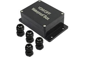 DONJON VONVOFF elettrico Scatola di Giunzione,IP65 ABS Plastica Progetto Scatola impermeabile,Custodia fissa universale resistente all'acqua custodia per progetti di elettronica(100x68x50mm) (black)