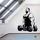 Agcwhml Ajcwhml DCTAL Fitness Gym Etiqueta de Fitness Etiqueta con Pesa de Gimnasia Nombre Muscle Wall Vinilo Parede Gym Etiqueta Engomada Decorativa púrpura 58x70cm