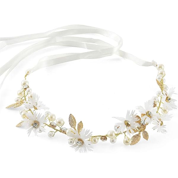 Blumenkranz Haarband Für Hochzeit & Braut – Anpassbare Blumen-Girlande Aus Rattan & Draht