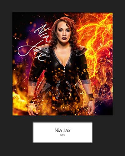 NIA JAX - WWE #1 | Signed Mounted Photo Reprint | 10x8 Size to Fit 10x8 Inch Frames | Machine Cut | Photo Display | Present Gift Collectible