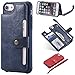 Produktbild Ostop iPhone 6S Rückseite Brieftasche Hülle,iPhone 6 Hülle,Marineblau PU Leder Handyhülle Silikon Stoßfest Robust Schutzhülle Elegant Standfunktion Kartenfach Metall Magnetverschluss Abdeckung
