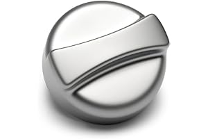 Neutral roterande excenterlock – reservdel med vridknapp för diskbänk med excenterventil – plast i matt krom-look – 44 mm run