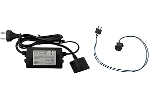 Bellerofonte Alimentatore di Ricambio per Sterilizzatori UV Acqua 55 watt con LED di funzionamento e Allarme Sonoro di Guasto per Lampada Ultravioletti Attacco 2+2 pin