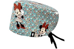Robin Hat - Cuffia Chirurgica Donna e Uomo, Cuffietta Chirurgica Capelli Lunghi, Cuffie Sala Operatoria Regolabile, Cotone 100%, Sanitarie, Infermiera, Dentista, Taglia Unica, Blue Pretty Minnie