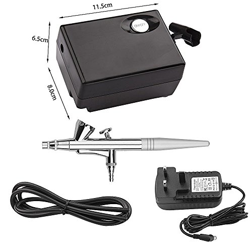 GAGA MILANO SP16B Airbrush Mini Luft Kompressor Schönheit speziellen Luftkompressor Anzug Für Schönheit, Make-up, Maniküre, temporäre Tätowierung, Kuchen Dekorieren Und Andere Verwendungen Des Luftkompressor-Set Schwarz