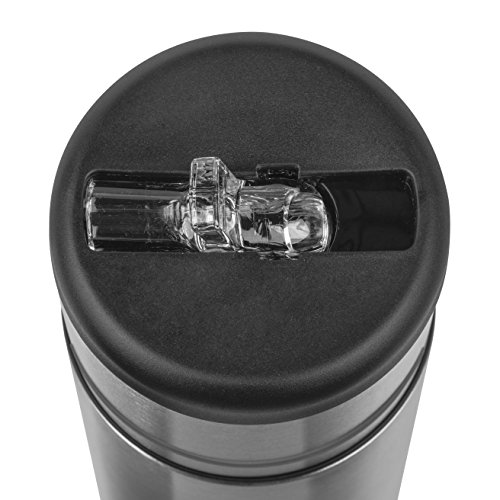 Emsa 509242 Isolier-Trinkflasche, Mobil genießen, 700 ml, Integrierter Trinkstutzen, Schwarz-Anthrazit, Mobility - 3