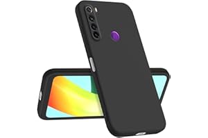 Longstong Funda Compatible con Redmi Note 8 / Note 8 2021 (6.3"), Delgada Antigolpes Personalizada Diseño Minimalista - Negro