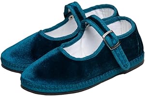 LE FURLANETTE Bambina Scarpe friulane da Bambina in Velluto con Cinturino