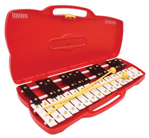 Percussion Workshop KB13 - Metalófono con estuche, color rojo