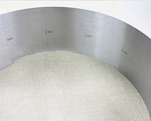 Da.Wa Tortenring Verstellbarer Kuchen Ring Edelstahl Tortenring mit Skalierung, 8,5 cm hoch, Durchmesser verstellbar von 16 bis 30 cm - 5