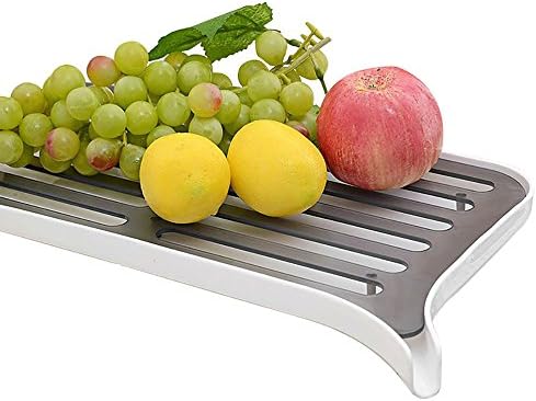 Purposefull Multi-Functional Kitchen Strainer - Vegetable Fruit and Utensil Drainer - Rack and Storage - White and Gray Colour