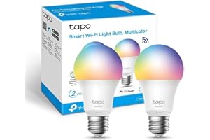 Tapo Ampoule Connectée WiFi, Ampoule LED E27 Multicolore 2500K-6500K, Dimmable 8.7 W 806Lm, Compatible avec Alexa et Google Home, Commande Vocale, Economie d'énergie, L530E(2-pack)