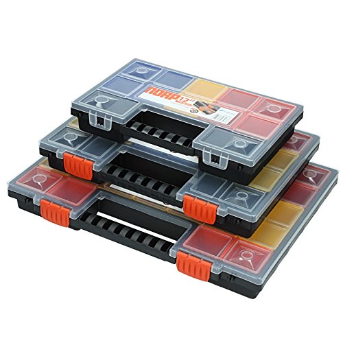 Sortimentskasten Organizer Kleinteilekoffer 340x250x50mm mit Einsatzboxen Sortimentskiste Kleinteilemagazin Sortimentskoffer Kunststoff Sortierbox Sortierkiste Sortierkasten Fachkasten Angelkiste Box Kiste Kasten - 3