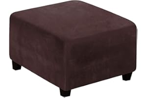 Meigeh Hocker bezug rechteckig hockerbezüge bezug für hocker quadratisch ottomane hocker bezug Ottomane Schonbezug Dunkelbraun