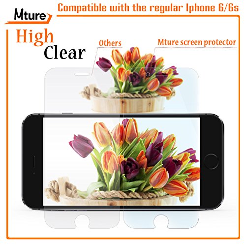 6-pack iPhone 6s Schutzfolie Mture Displayschutz für iPhone 6 / 6s 4.7 Transparent Schutzfolie Screen Protector Ultra Klar Film Stressfreie, Blasenfreie Installation, Anti-Fingerabdruck High Definition LCD Displayschutzfolie (HD Clear) - 7