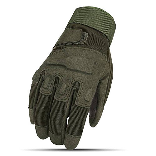 FMEU Guantes Tácticos, Guantes de Dedo Completo, Se Puede Utilizar para Camping, Senderismo, Escalada, Combate (L, Verde)