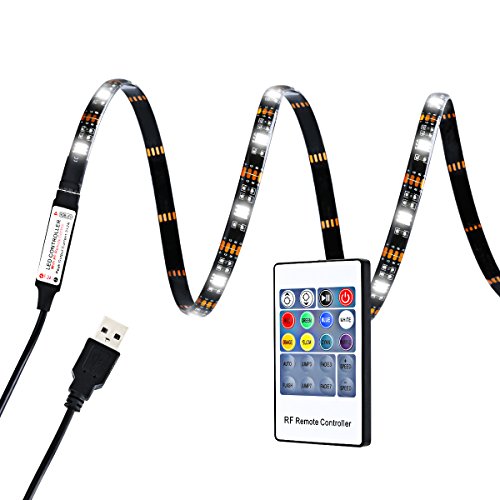 Preisvergleich Produktbild OMorc TV LED Lichtleiste, RGB Ledstrip Hintergrundbeleuchtung mit Farbänderung Entertainment Beleuchtung Fernsehen USB-Anschluss für TV / Flachbild, Dekoration, Desktop-Monitore