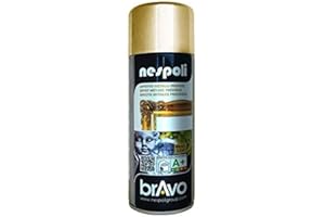 NESPOLI Aérosol peinture professionnelle effet chromé or 400 ml