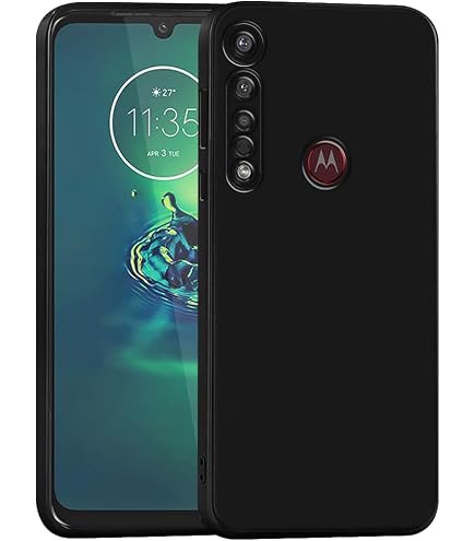 Motorola moto g8 plus本体とspigenの黒ケース Casotec Back Cover for Motorola Moto G8 Plus 4G | Full Camera