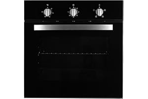 SIA FSO59BL Built-in Single Electric Fan Oven and Grill, Multi-function With Timer, A Energy Rating, Black, 2 Years Parts & Labour Guarantee