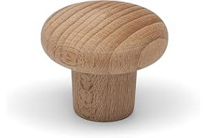 HANDLE & HOME Holzknauf, rund, Buche, 30 mm, für Möbel, Schrank, Tür, Schublade, runder Griff, Upcycle Renovierung, Ersatzzubehör