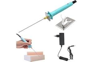 Vmxlso 10cm Cortador Poliestireno, 100-240V/18W Cortador de Espuma, Cortadora Poliestireno, Cortador de Alambre de Poliestireno Espuma de Poliestireno Grabado Arte Diy Herramienta