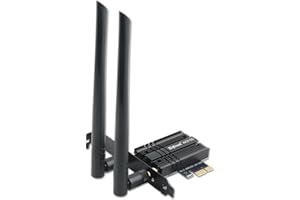 ‎ZIYITUOD Intel AX210 WiFi 6E PCIe Karte - 5400Mbps Tri-Band 6G/5G/2.4G (160MHz), Bluetooth 5.3, Ultra-Niedrige Latenz Wireless Adapter mit Low-Profile Halterung für Gaming, Nur für Windows 11/10 (64 Bit)