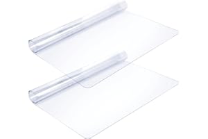 LEMECIMA 2 Pcs Bedside Table Covers 15.8 x 23.6 in 1.5mm Thick Plastic Nightstand PVC Clear Table Cover Protector Coffee Multipurpose Clear Desk Mat Rectangle End Side Table Pad for Nightstand