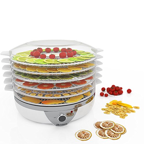 Homdox Dörrgerät Dörrautomat 5 Etagen, Einstellbare Temperatur, BPA Frei, 500 Watt, Dehydrator für Fleisch Obst Gemüse Pilzen Kräutern, Inklusive Rezeptheft - 2