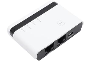 Yanmis Trådlös Skrivarserver, Dela 4 USB-skrivare över LAN Via Ethernet eller WiFi, Plug and Play, Enkel Installation, Trådlös Skrivarserver för Home Warehouse Butik Användning (EUkontakt)