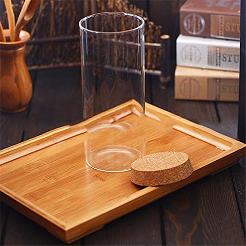 Ahui Spice Jar Condiments Cans Seasoning Bottle Canned Food Cooking and Dining Diameter 100 Sealed glass Bottles Cork Storage Coffee Wine Tea Solid Liquid Set of 2, C