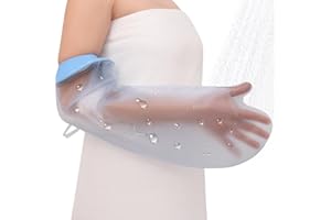 ATAN Waterproof Cast Cover Arm Reusable Silicone Adult Plaster Cast Waterproof Cover Arm for Shower Protect Wrist Elbow Wound Bandages Burns & Surgeries Comfortable & Easy to Use One Size Fits Most
