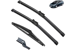 AUTOPIXL Pióra wycieraczek Kompatybilny z Toyota Avensis T27 MK3 2009-2018 przednia wycieraczka tylna przednia szyba samochodowa wycinarka szyb szczotki do przedniej szyby Hatchback (Color : Front Rear, Si