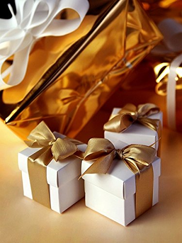 schlichte Geschenkschachteln für Hochzeitsgäste weiß 10 Stück individuell verzierbar Weihnachts – Tischdeko - 6