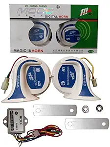 Vocado Mocc 18 in 1 Digital Tones Bike/Car Magic Horn Set of 2 for Datsun Go+ 2018