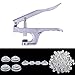 Pro KAM Button Fastener Snap Studs Pliers Punching Tool + 100SET KAM PLASTIC RESIN WHITE SNAPS BUTTON FASTENERS PRESS STUD POPPERS SIZE 16 T3