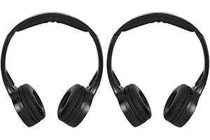 RASTKY infrared headphones, Wireless, Foldable and Lightweight Infrared Stereo Car Headset Earphone for DVD with Clear Sound Quality, Easy to Operate Headphones