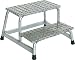 Produktbild Arbeitspodest 2 Stufen Podest-H.400mm Alu.-Riffelblech